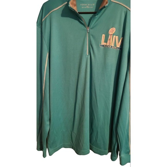 Super Bowl LIV Miani Long Sleeve Dri Fit Zip up Perry Ellis - Picture 3 of 5